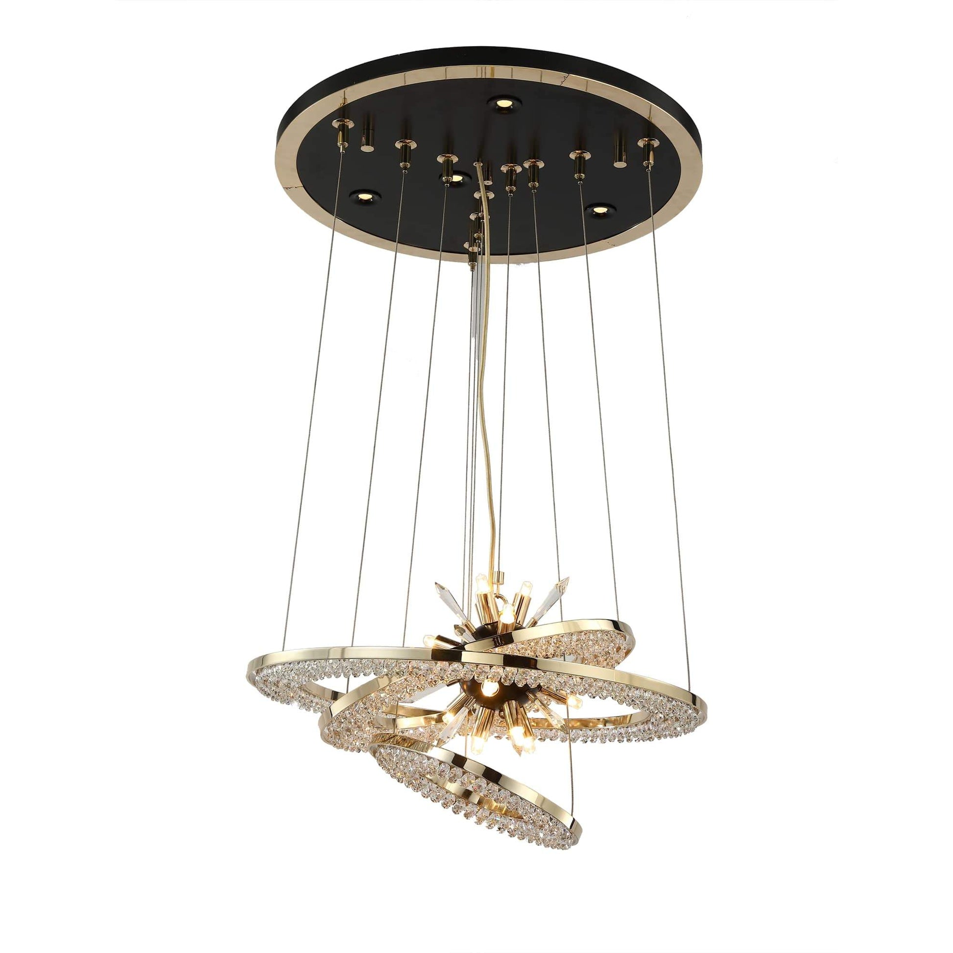 Aleron Crystal Ring Sputnik Chandelier - 24"w x 26"hTrivellolab