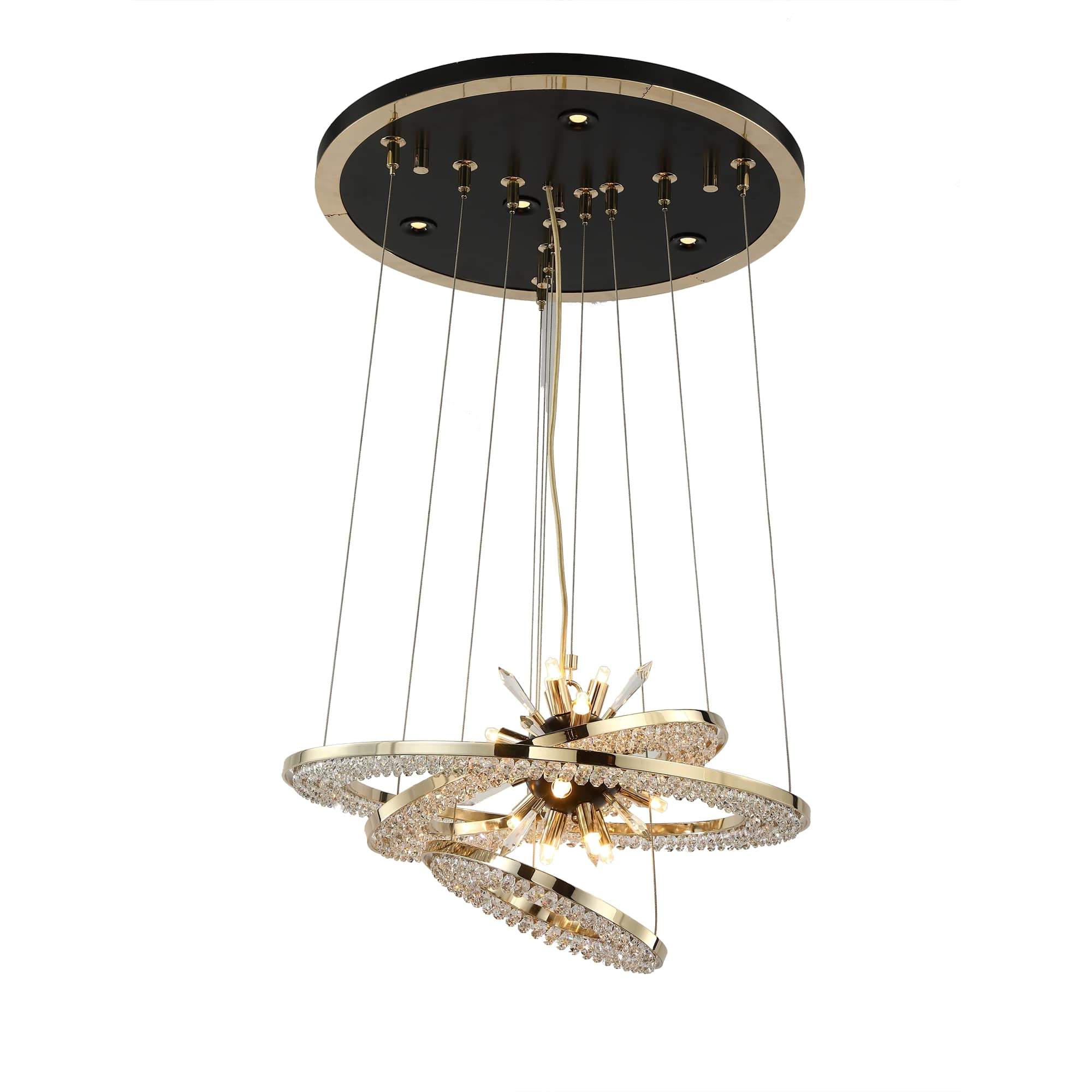 Aleron Crystal Ring Sputnik Chandelier - 24"w x 26"hTrivellolab