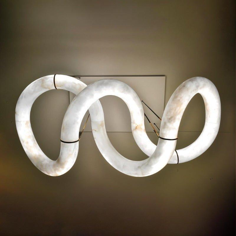 Ametris Alabaster Chandelier Light - L30.7"(79cm) x W21.6"(55cm) x H70.5"(178cm)Warm White (3000K)Trivellolab