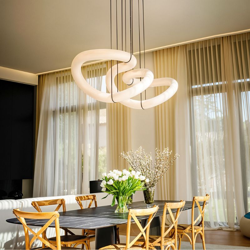 Ametris Alabaster Chandelier Light - L30.7"(79cm) x W21.6"(55cm) x H70.5"(178cm)Warm White (3000K)Trivellolab