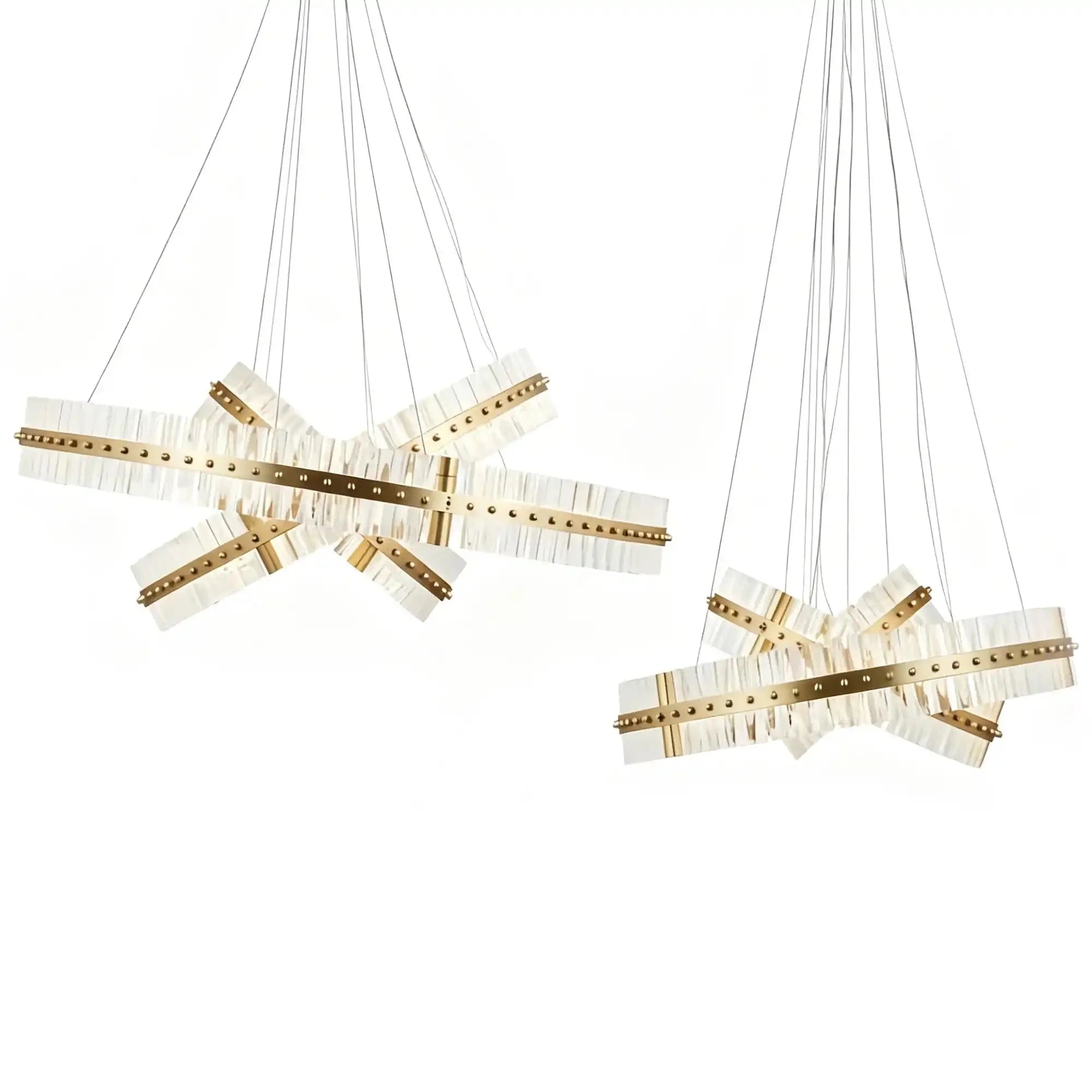 Aquinox 3 - Tier Round Crystal Ring LED Chandelier - 28" DiameterPolished NickelTrivellolab