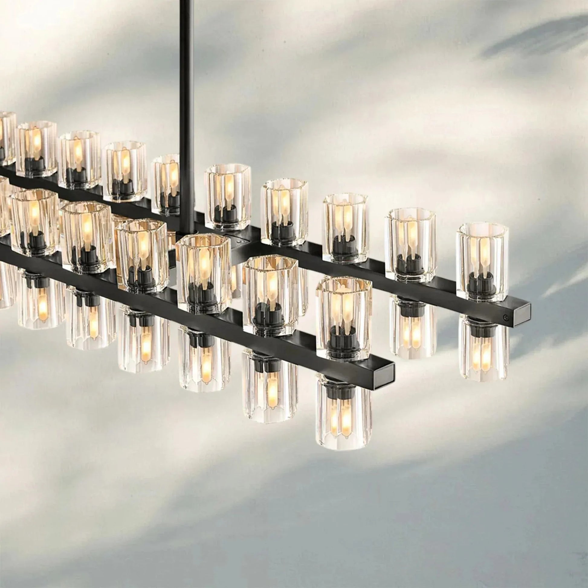 Arcachan Crystal Rectangular Chandelier 54'' 72"-