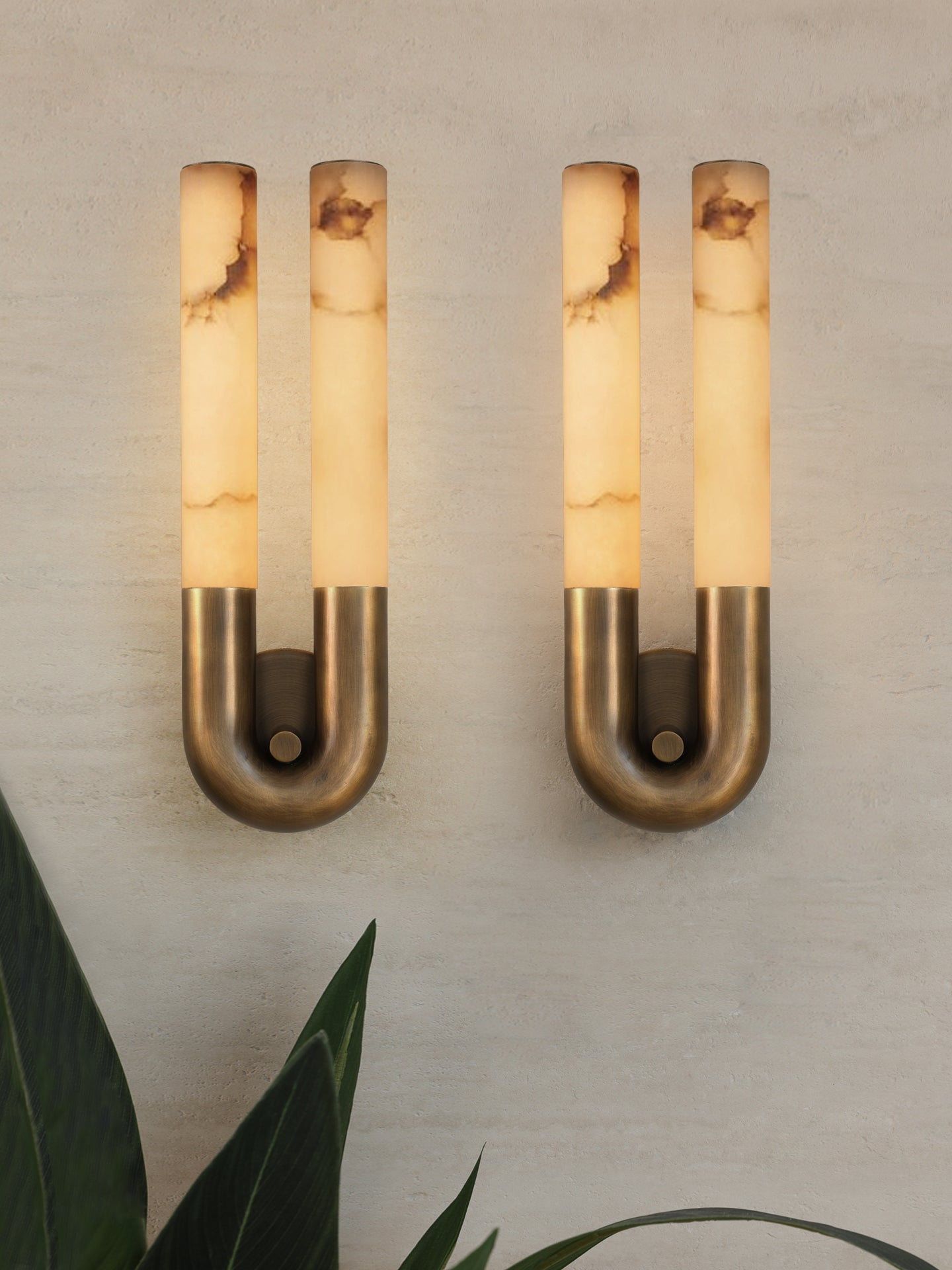 Arch Alabaster Sconce - ∅ 5.5″ x H 17.7″Nickel & WhiteTrivellolab