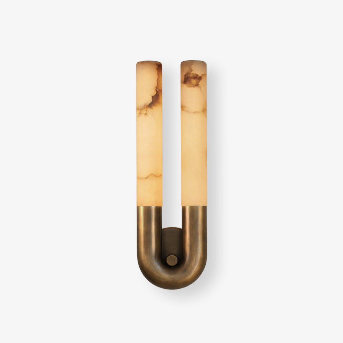 Arch Alabaster Sconce - ∅ 5.5″ x H 17.7″Bronze & WhiteTrivellolab
