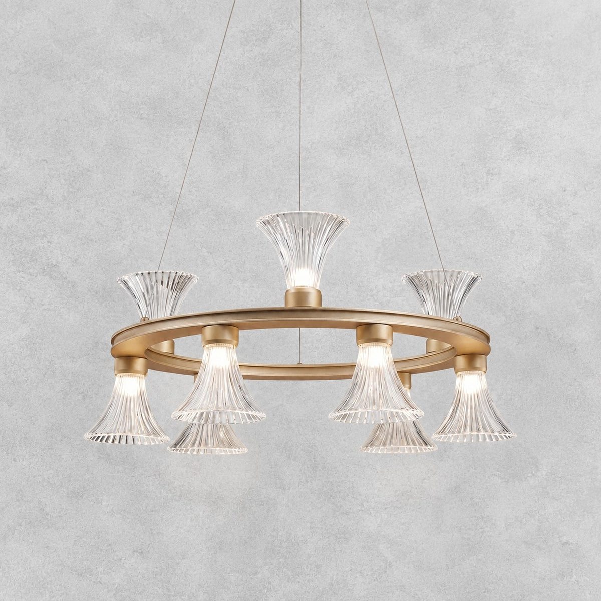 Aria Glass Round Chandelier 25.2"D