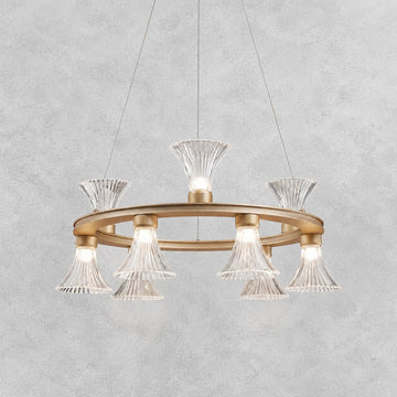 Aria Glass Round Chandelier 25.2"D