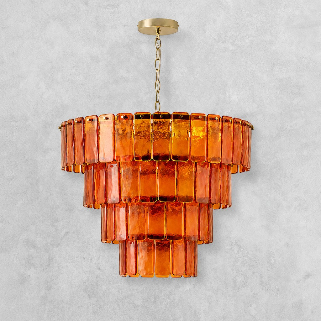 Artisan Murano Style Soleva Ember Bedroom Chandelier