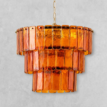 Artisan Murano Style Soleva Ember Bedroom Chandelier