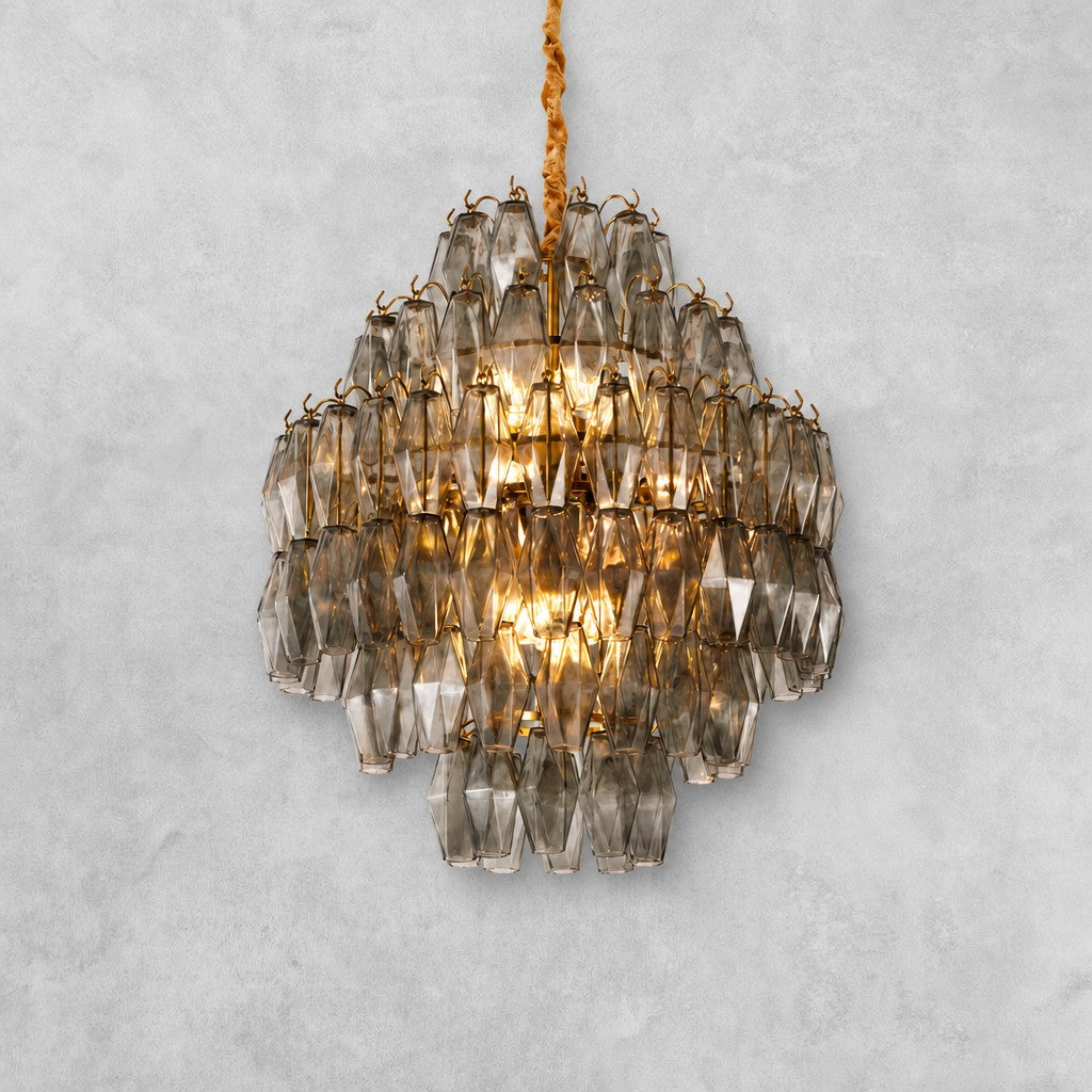 Artisan Murano Style Virelle Cascade Chandelier