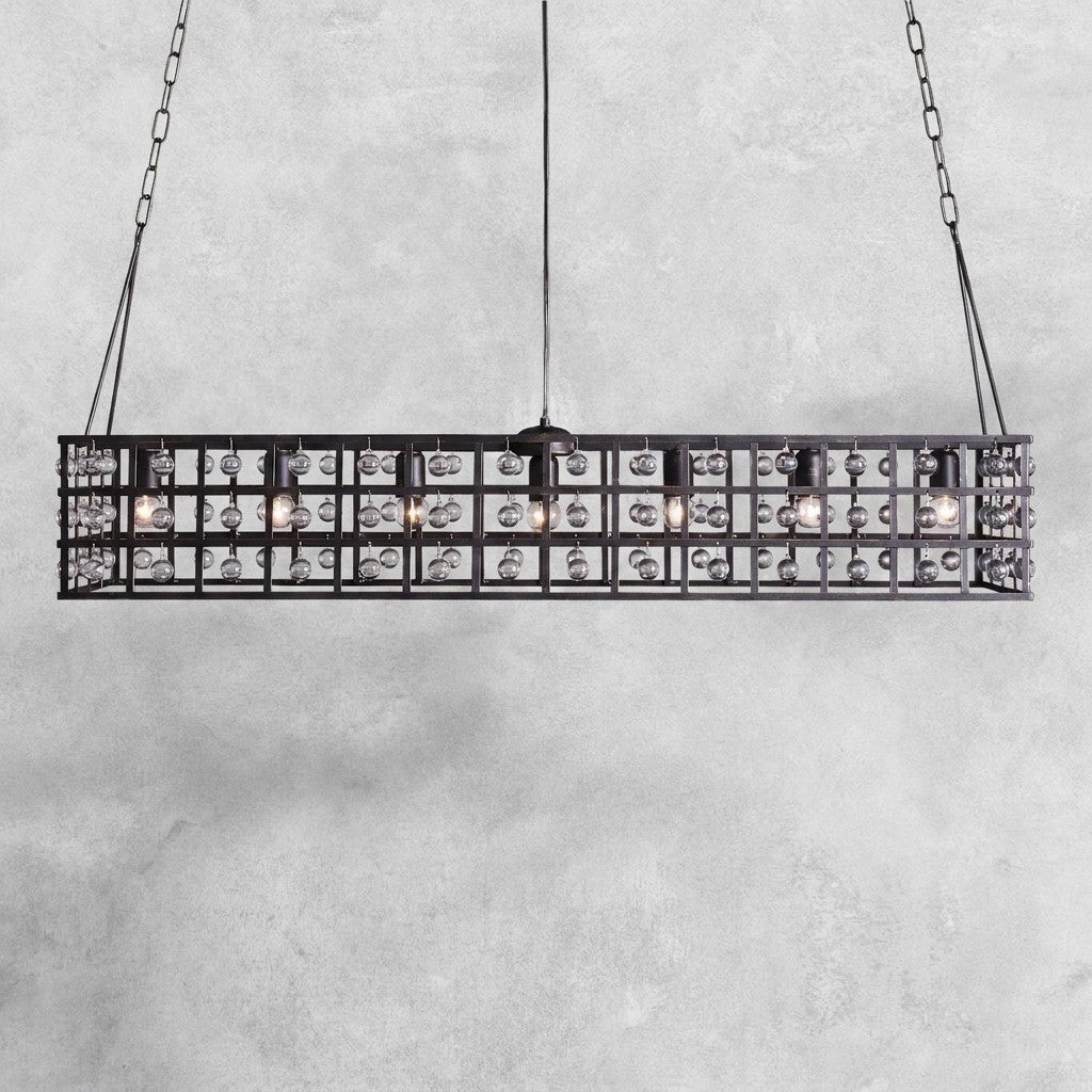 Aubrey Rectangular Chandelier 7 Light