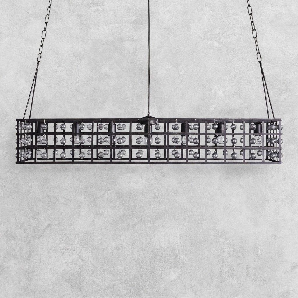 Aubrey Rectangular Chandelier 7 Light