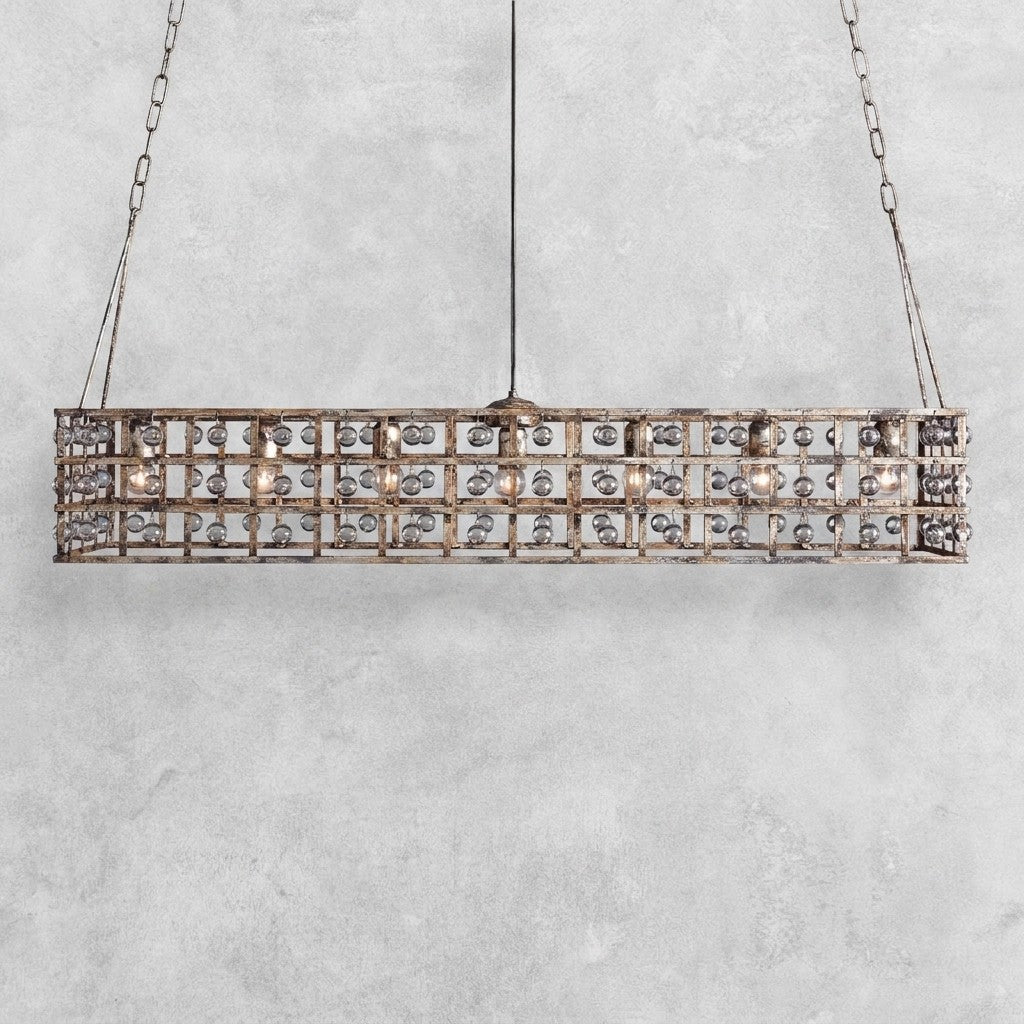 Aubrey Rectangular Chandelier 7 Light