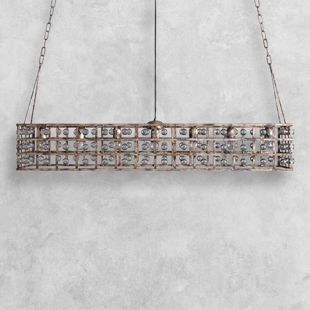 Aubrey Rectangular Chandelier 7 Light