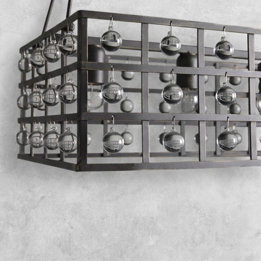 Aubrey Rectangular Chandelier 7 Light