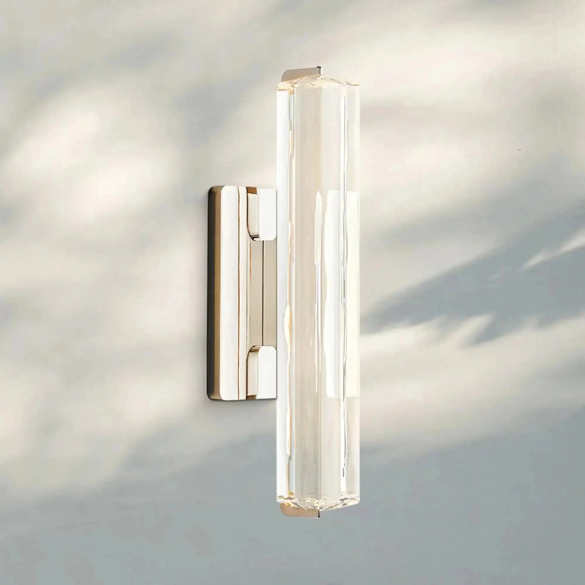 Auburn Crystal Single Wall Sconce - 15''NickelBlushlighting