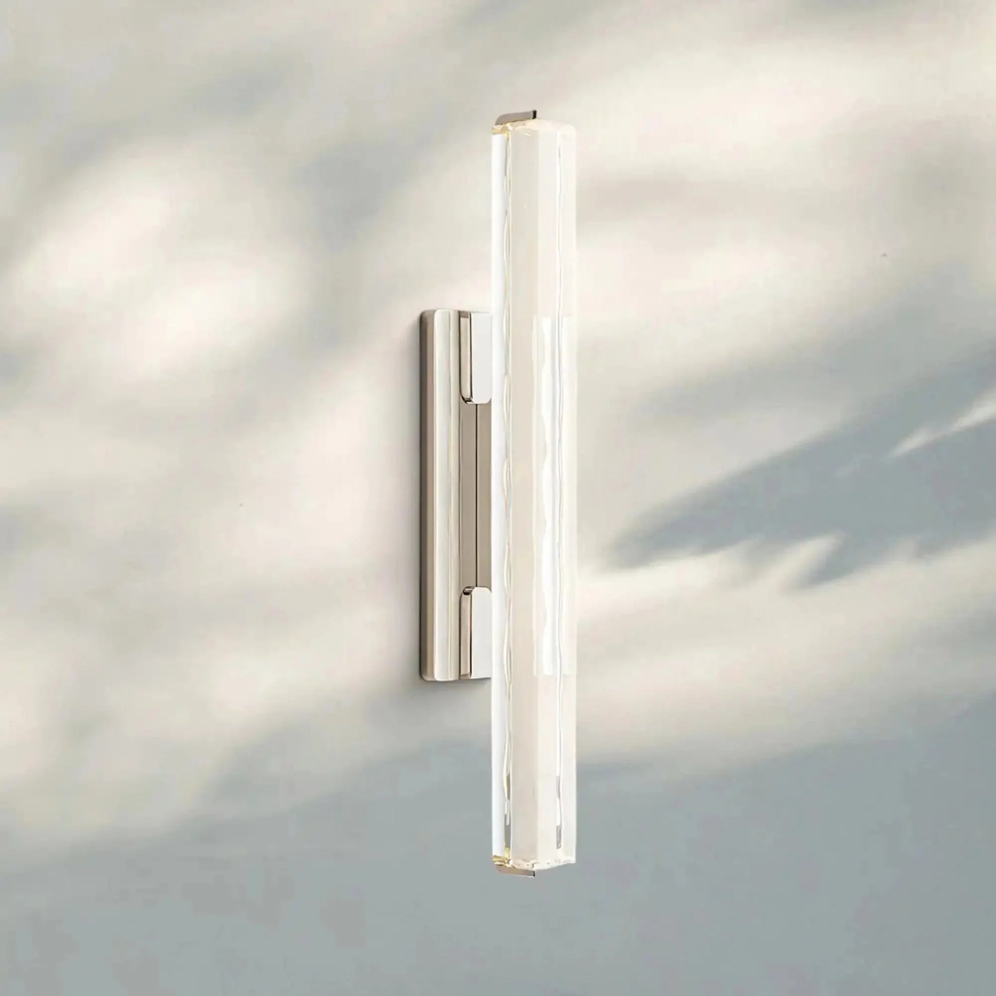 Auburn Crystal Single Wall Sconce - 19''NickelBlushlighting