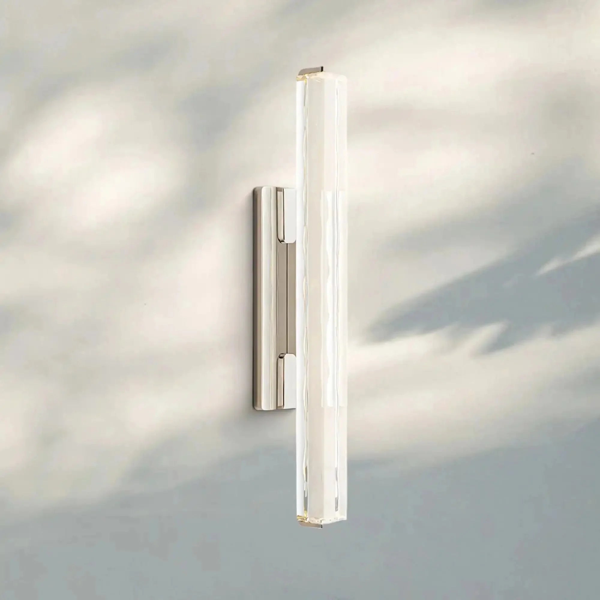 Auburn Crystal Single Wall Sconce - 19''NickelBlushlighting