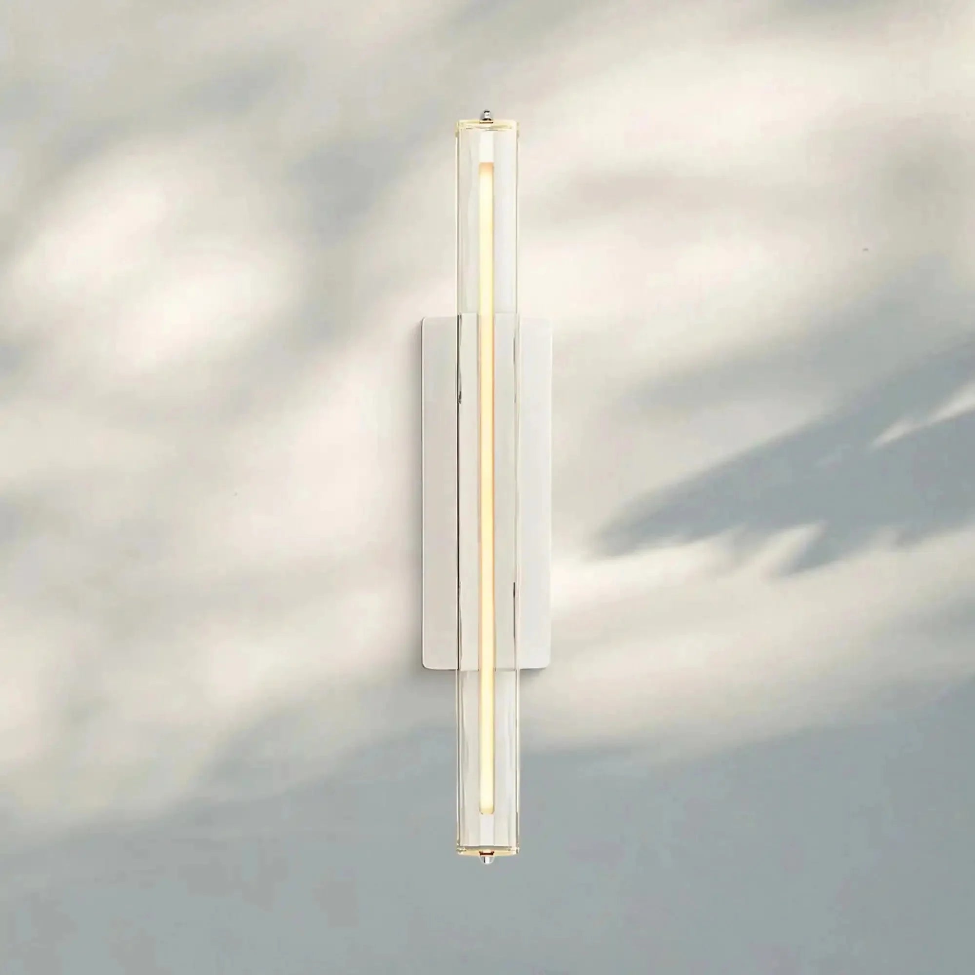 Auburn Crystal Single Wall Sconce - 25''NickelBlushlighting