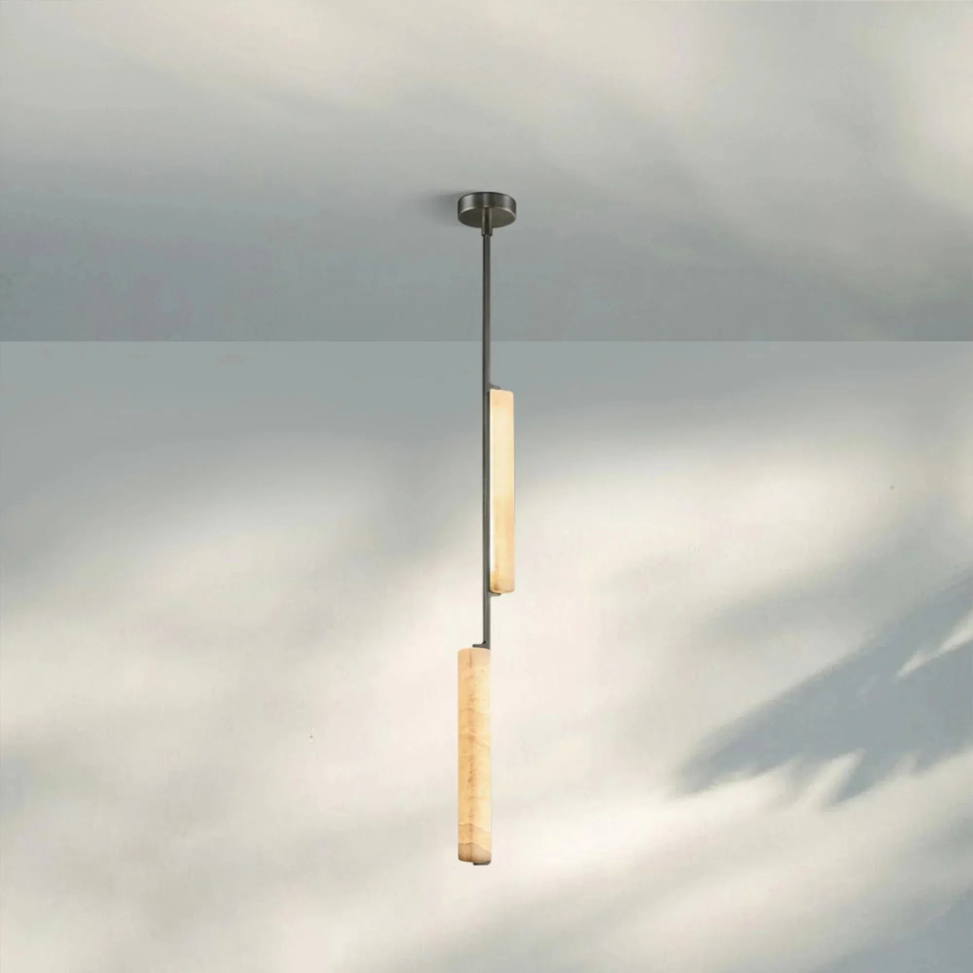 Auduban Alabaster Pendant Light-Bronze-