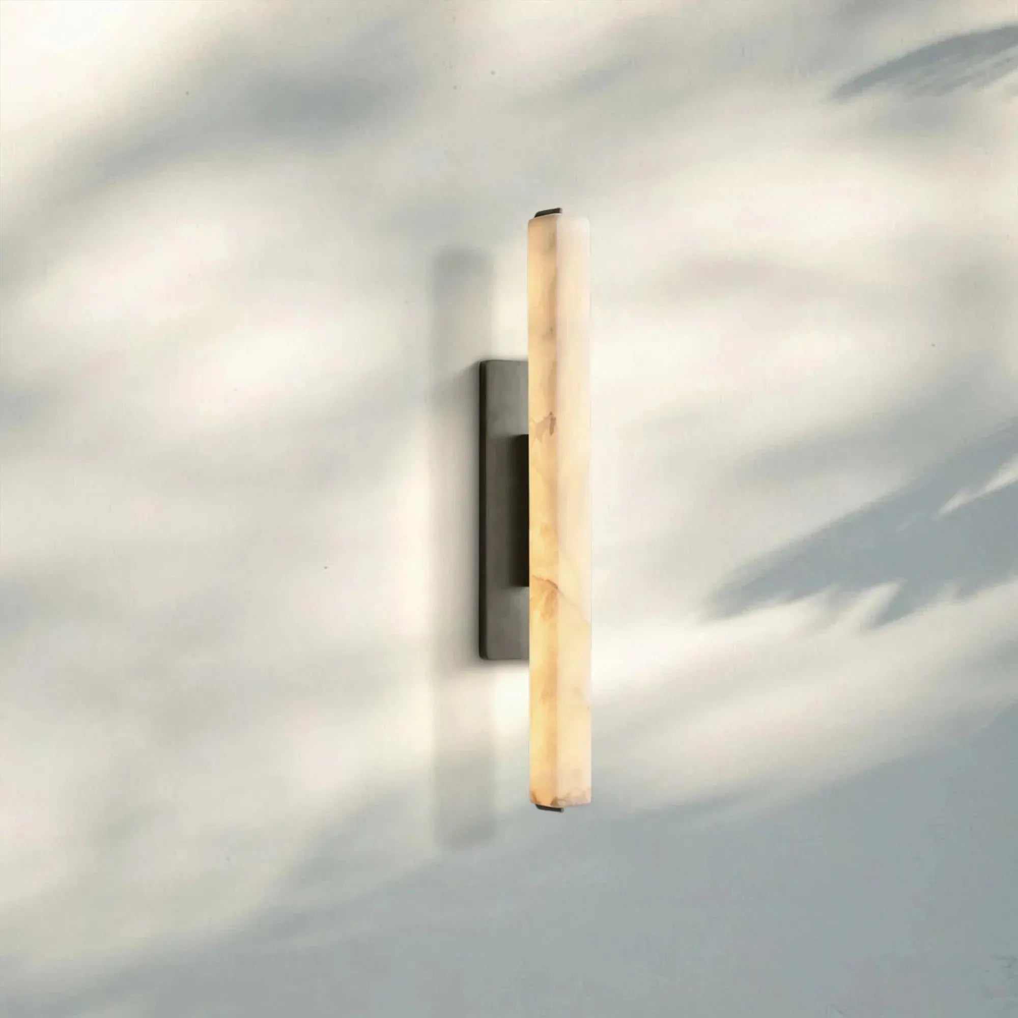 Auduban Alabaster Single Wall Sconce-25"-Bronze-