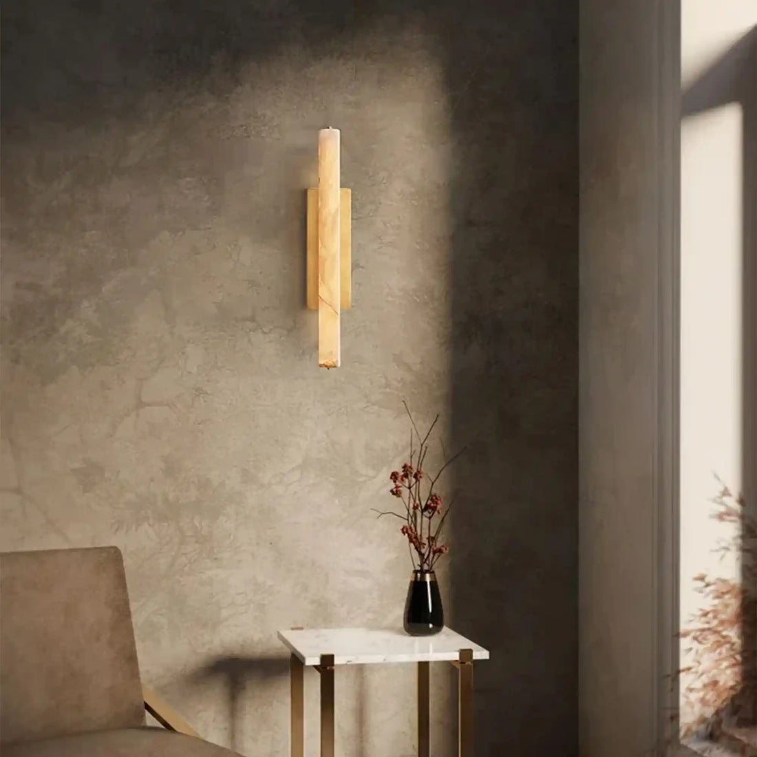 Milano Alabaster Single Wall Sconce