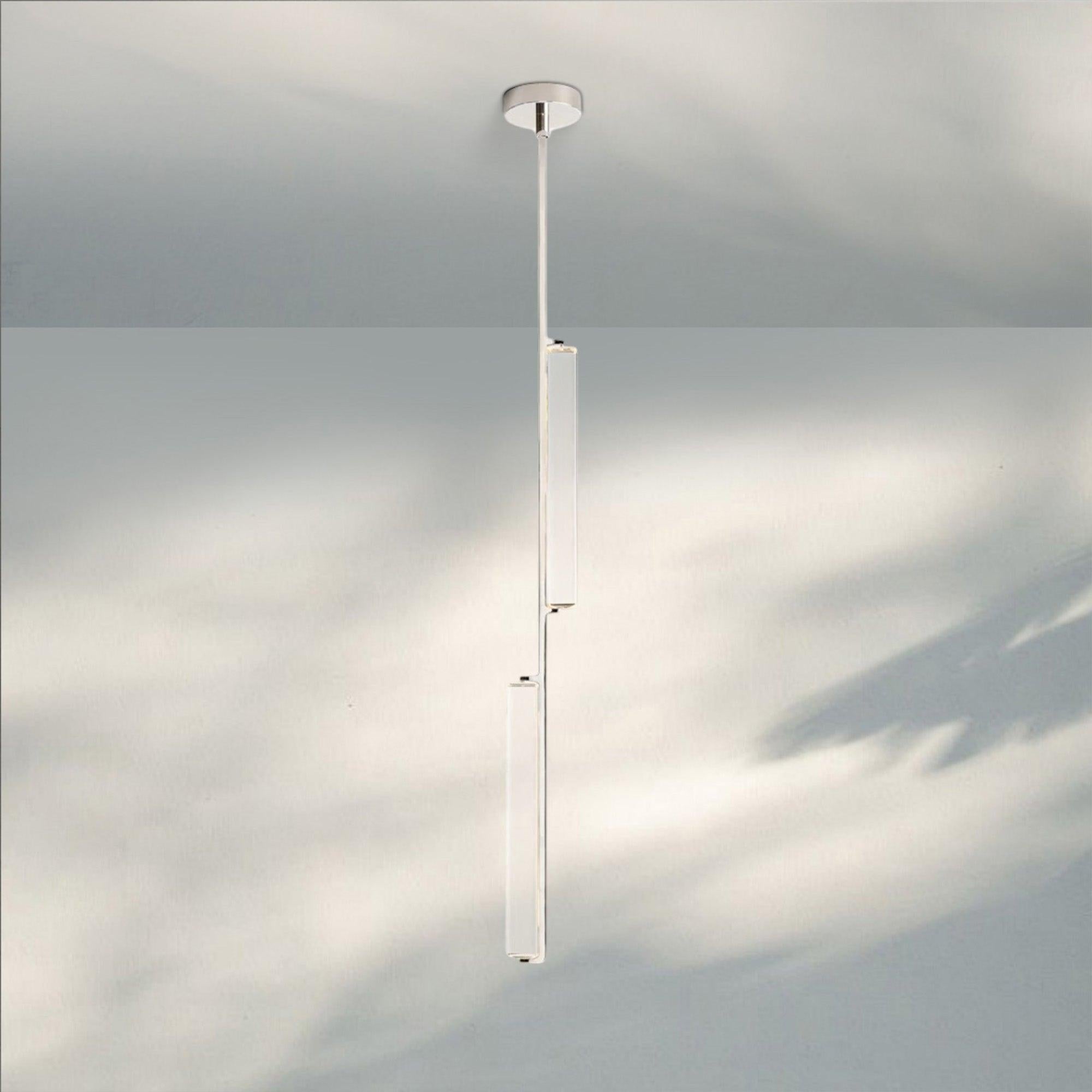 Auduban Crystal Pendant Light-Polished Nickel-