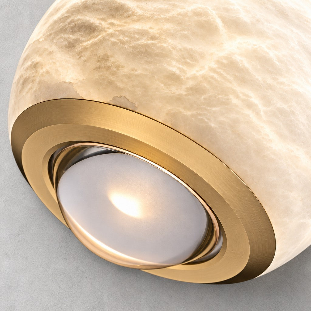 Alabaster Globe Modern Orbelle Pendant Light