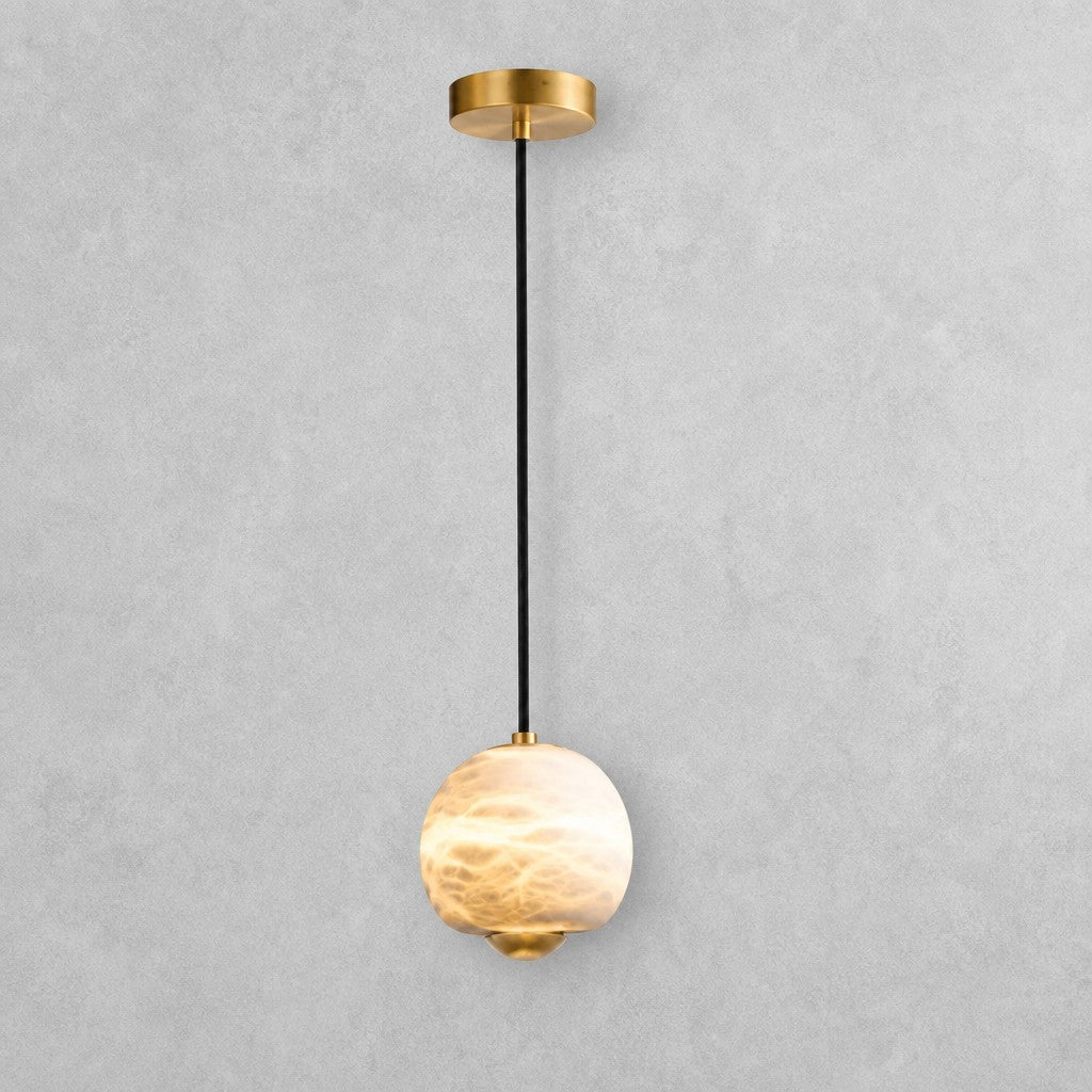 Alabaster Globe Modern Orbelle Pendant Light