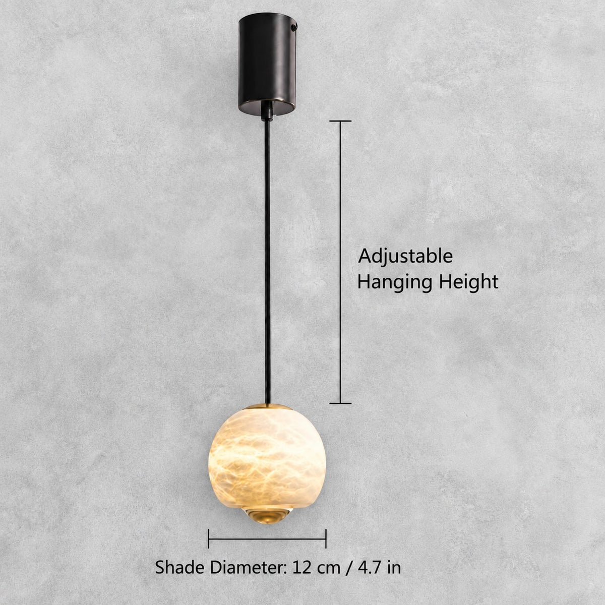 Alabaster Globe Modern Orbelle Pendant Light