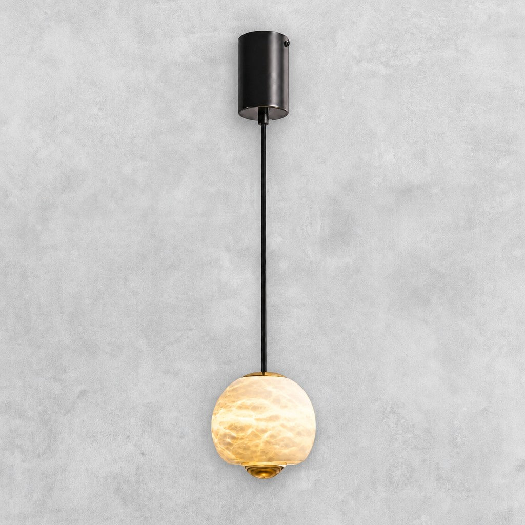 Alabaster Globe Modern Orbelle Pendant Light