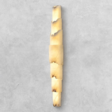 Layered Alabaster Organic Modern Stravelle  Wall Sconce