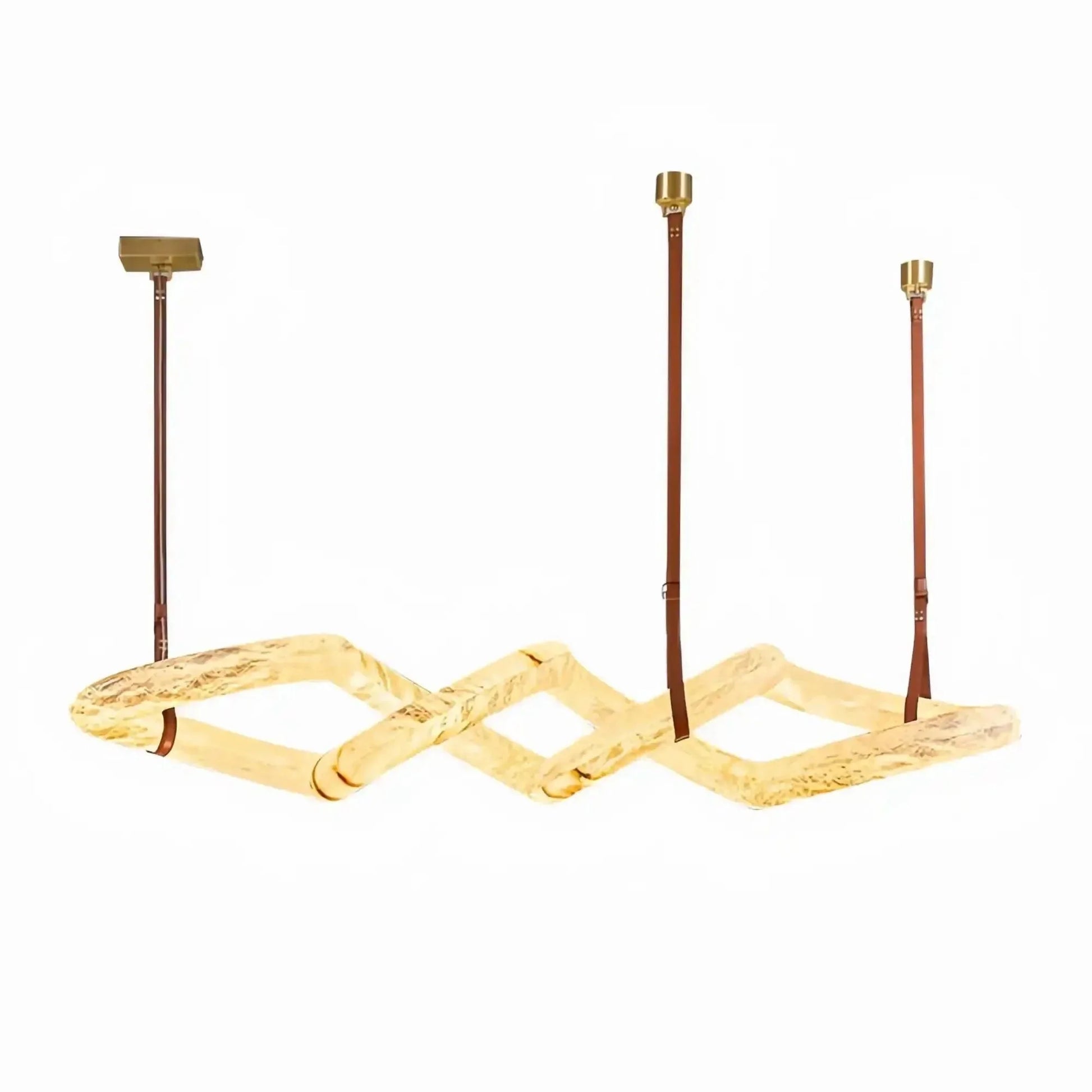 Trivellolab Infinity Massive Alabaster Chandelier - L96"xW31"xH24"Warm WhiteBlackTrivellolab