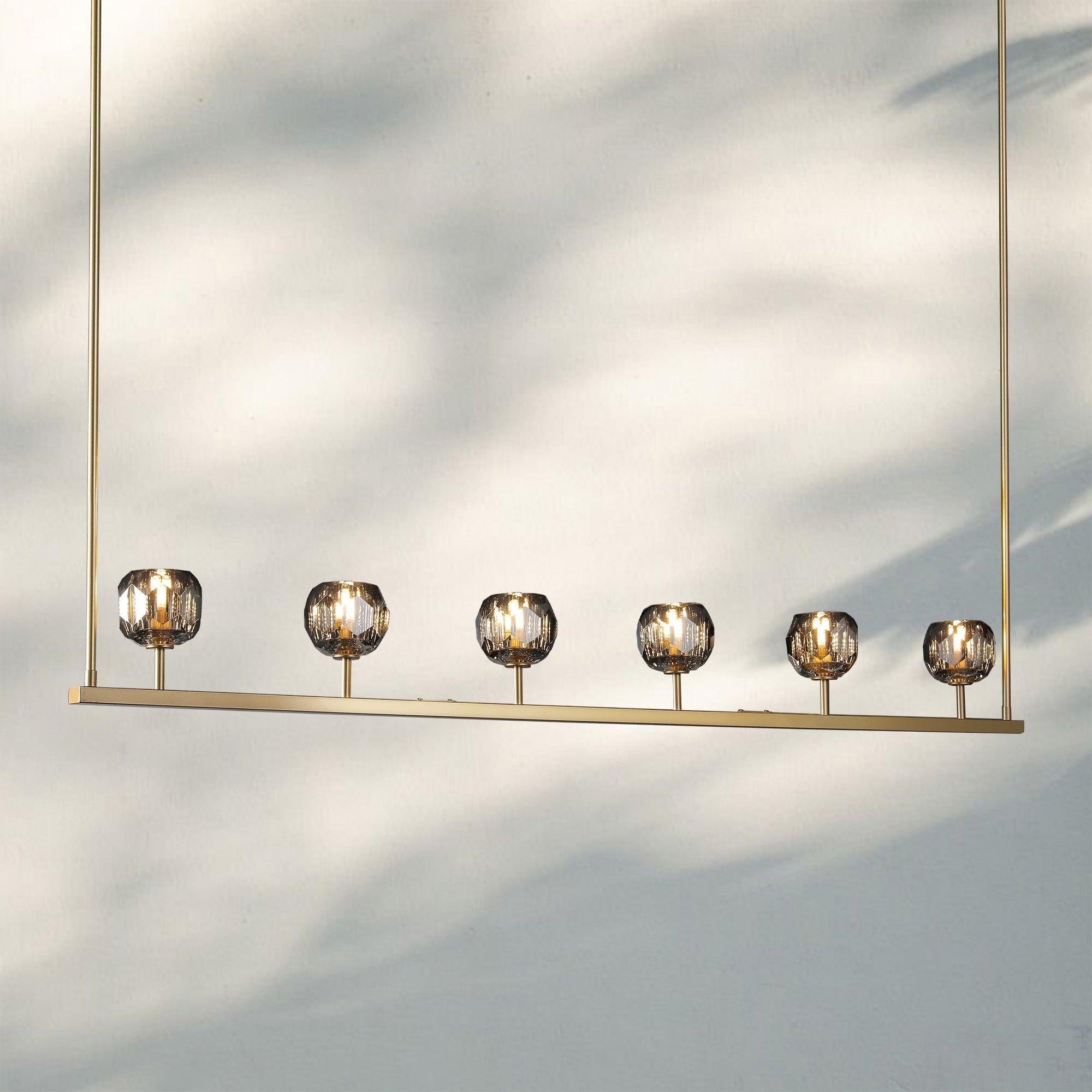 Bouble De Crystal Ball Linear Chandelier 48” 60"-