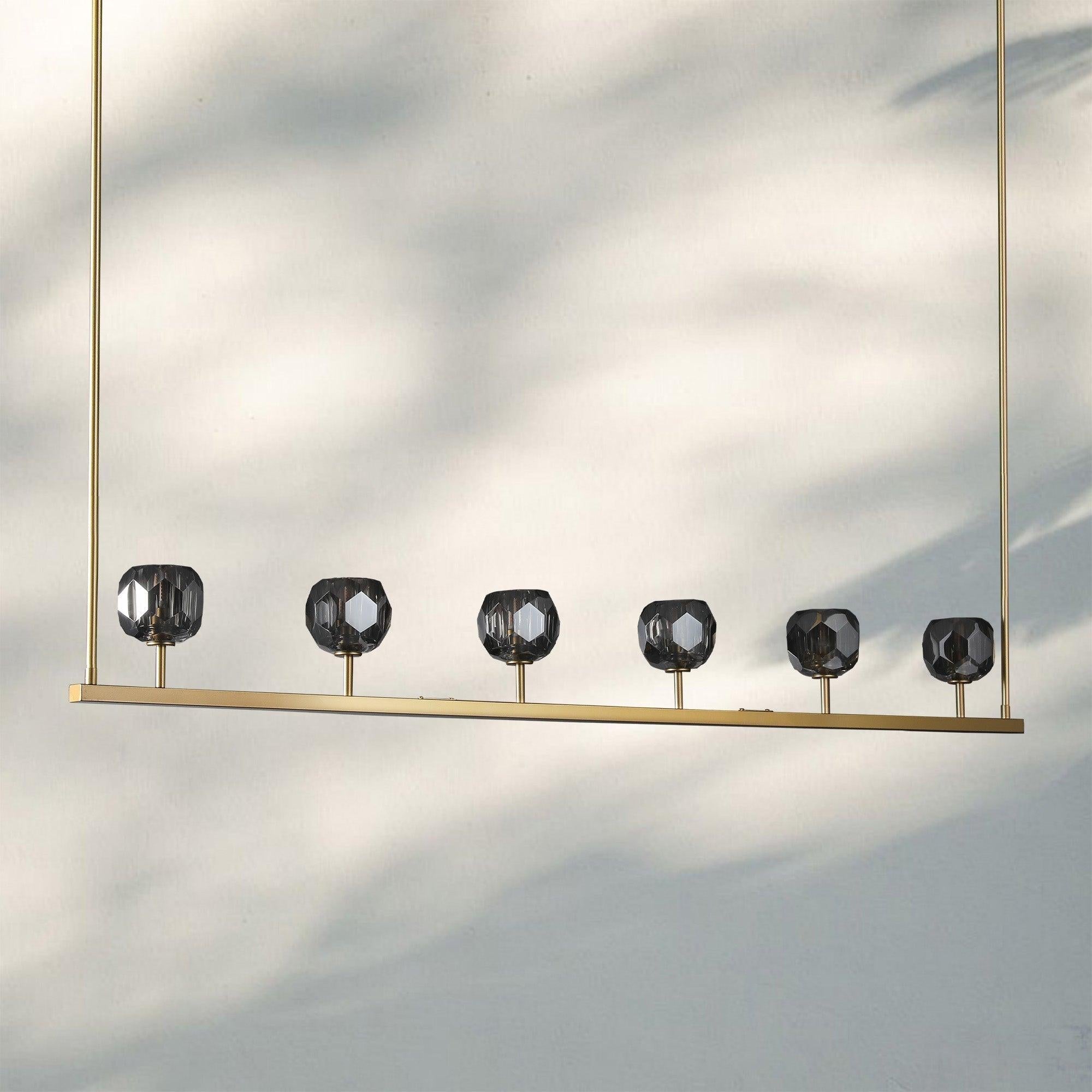 Bouble De Crystal Ball Linear Chandelier 48” 60"-
