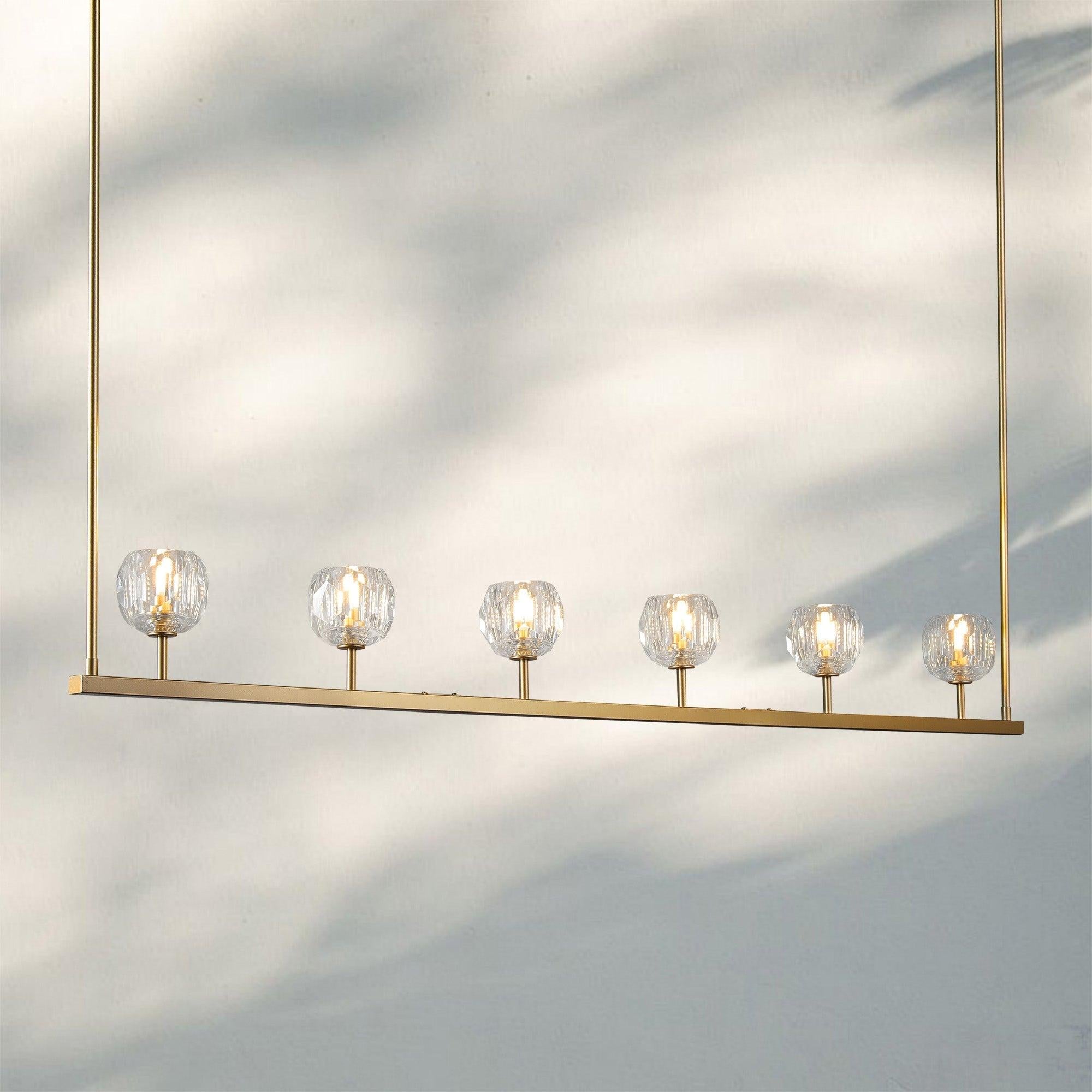Bouble De Crystal Ball Linear Chandelier 48” 60"-
