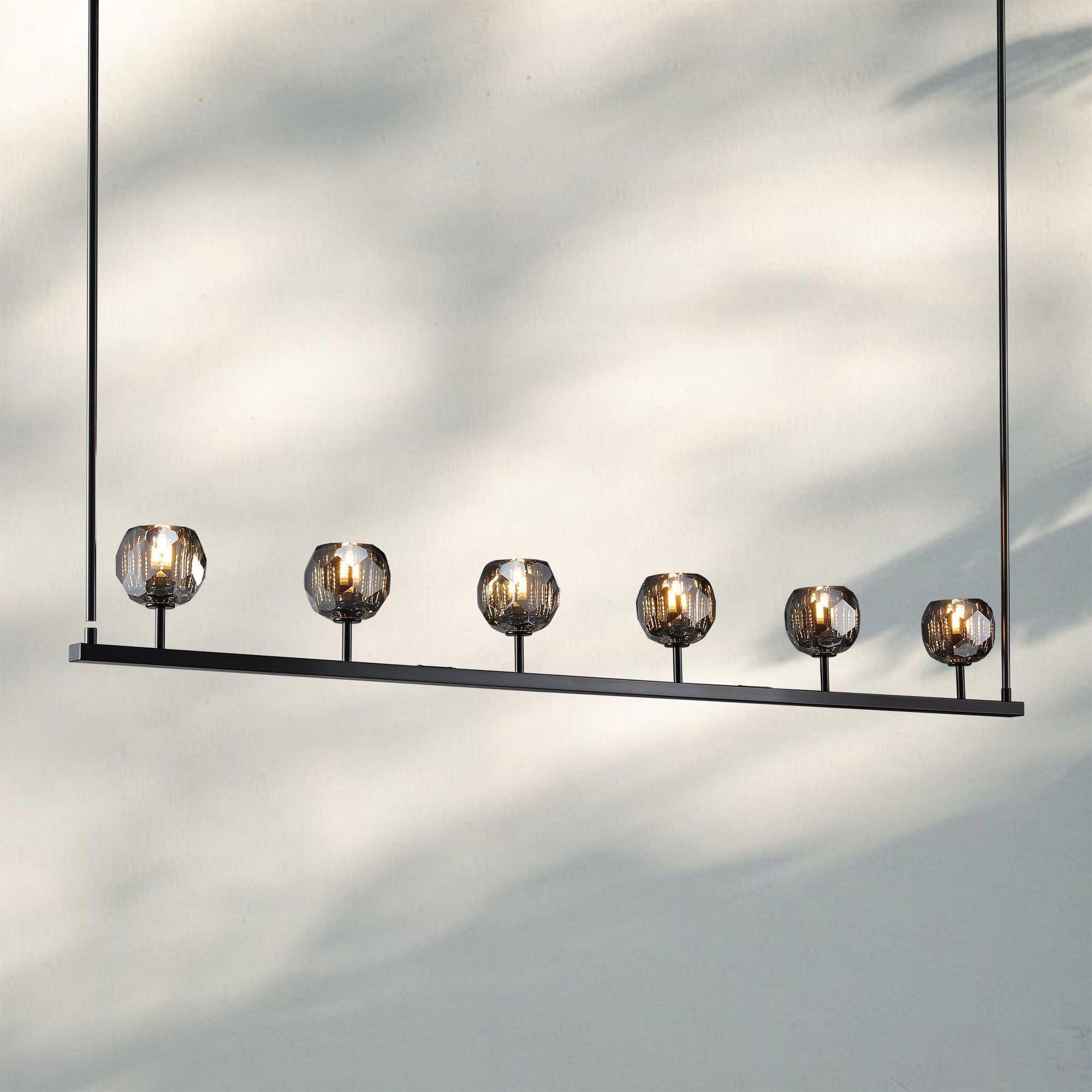 Bouble De Crystal Ball Linear Chandelier 48” 60"-