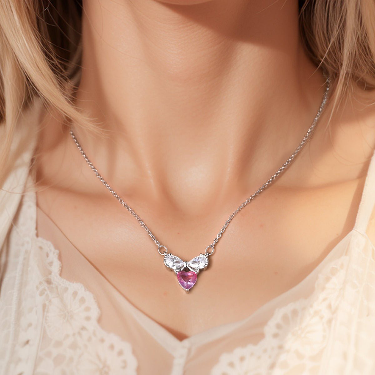 Trivellolab Bow & Heart Elegance Necklace