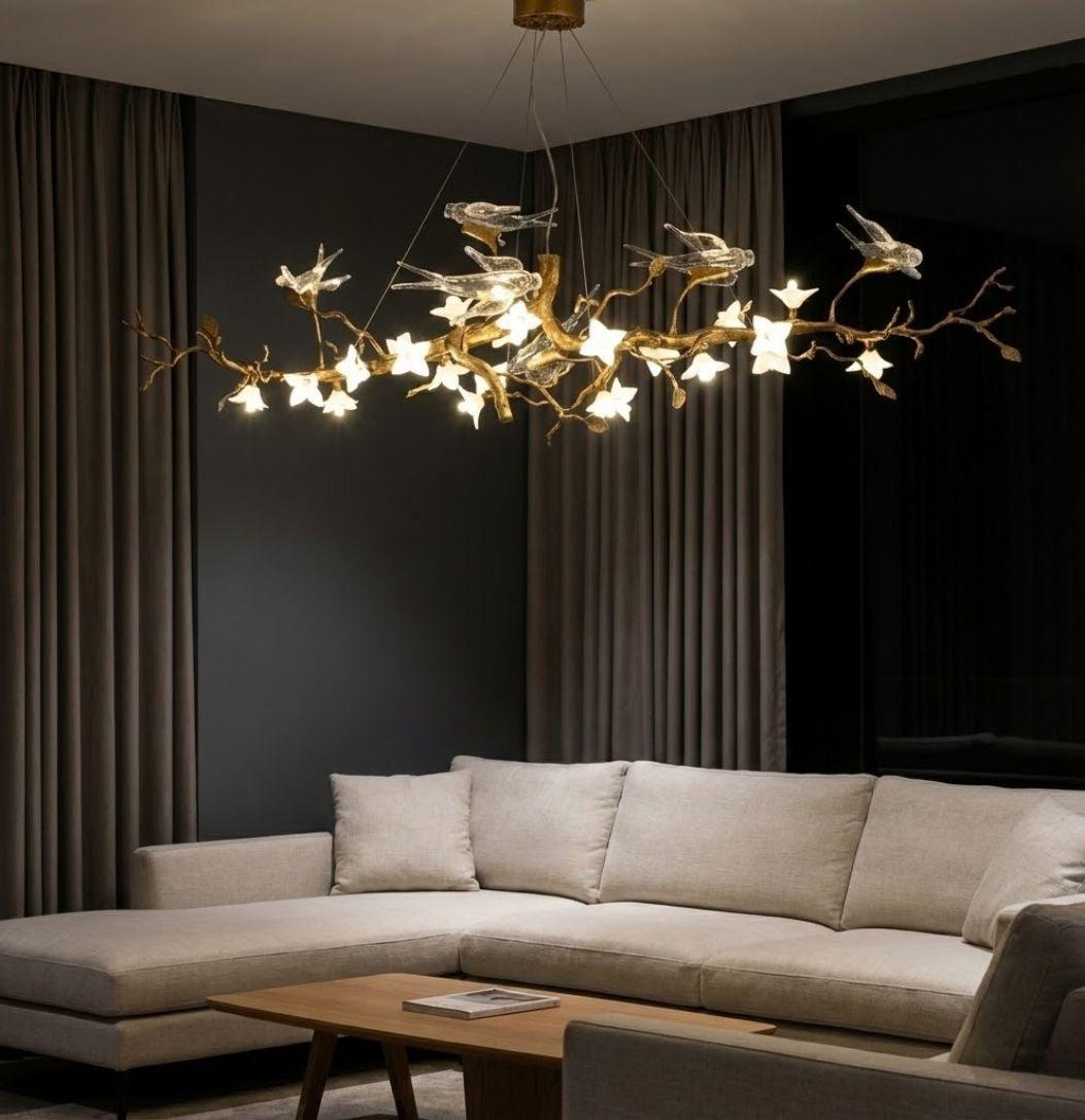 Calyx Bird Branch Chandelier for Dining Room - Copper49.2" (125cm)Warm White 3000KTrivellolab