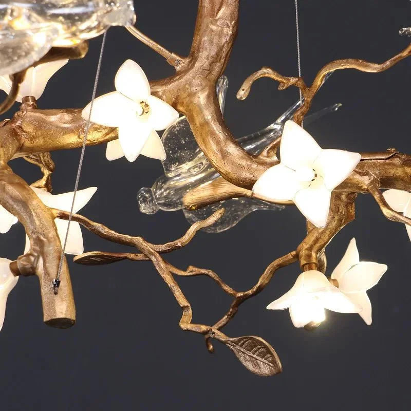 Calyx Bird Branch Chandelier for Dining Room - Copper49.2" (125cm)Warm White 3000KTrivellolab