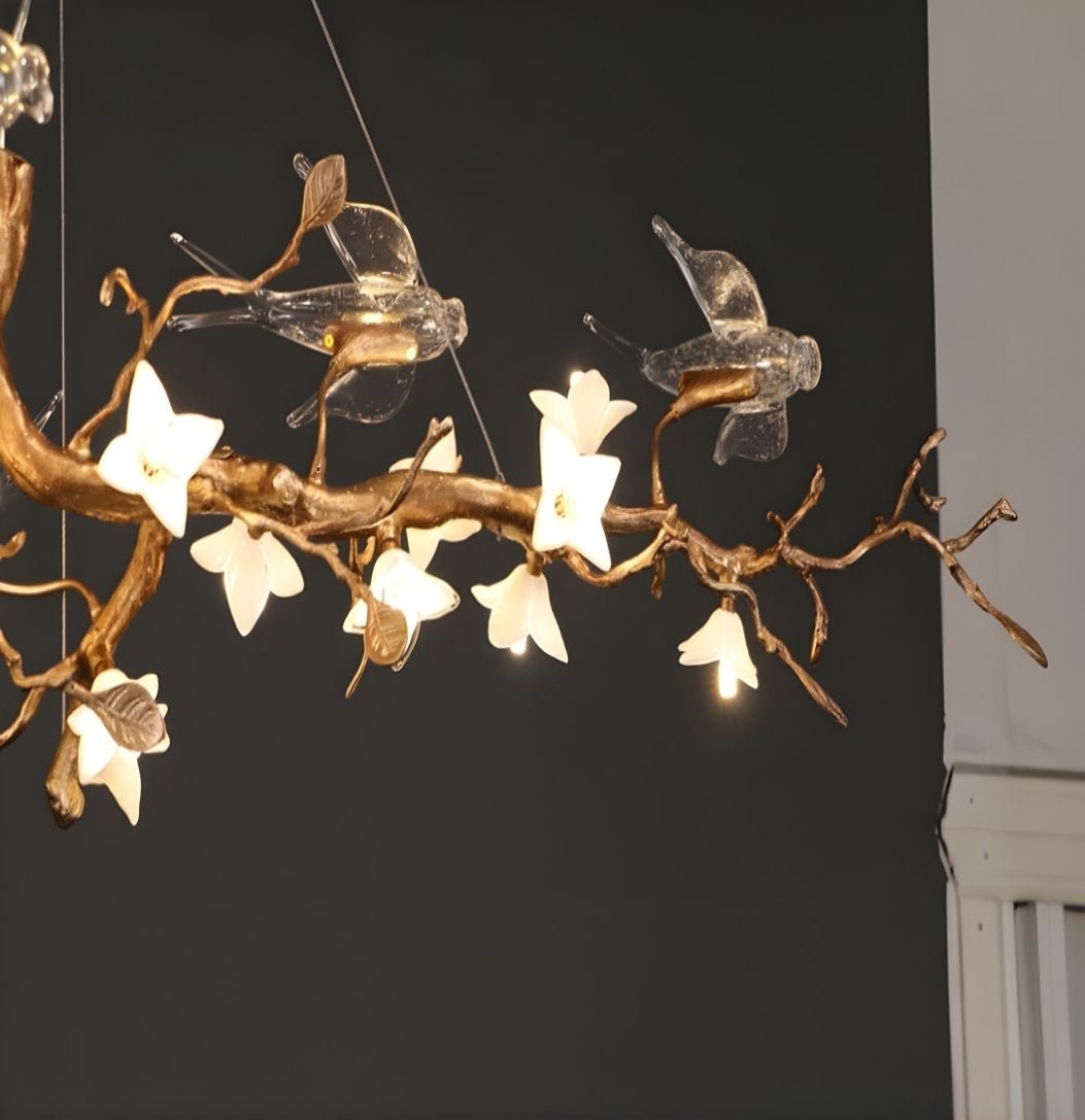 Calyx Bird Branch Chandelier for Dining Room - Copper49.2" (125cm)Warm White 3000KTrivellolab