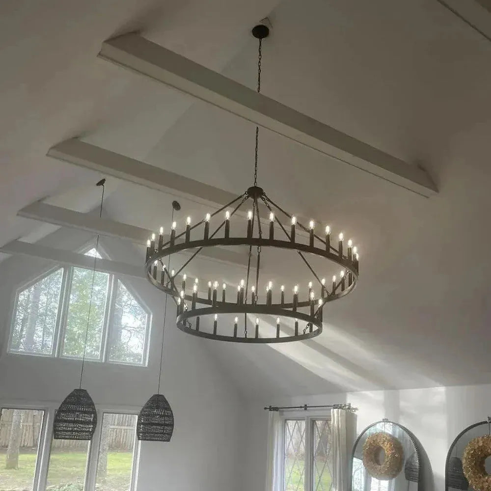 Camina Vintage 2-Tier Round Chandelier-