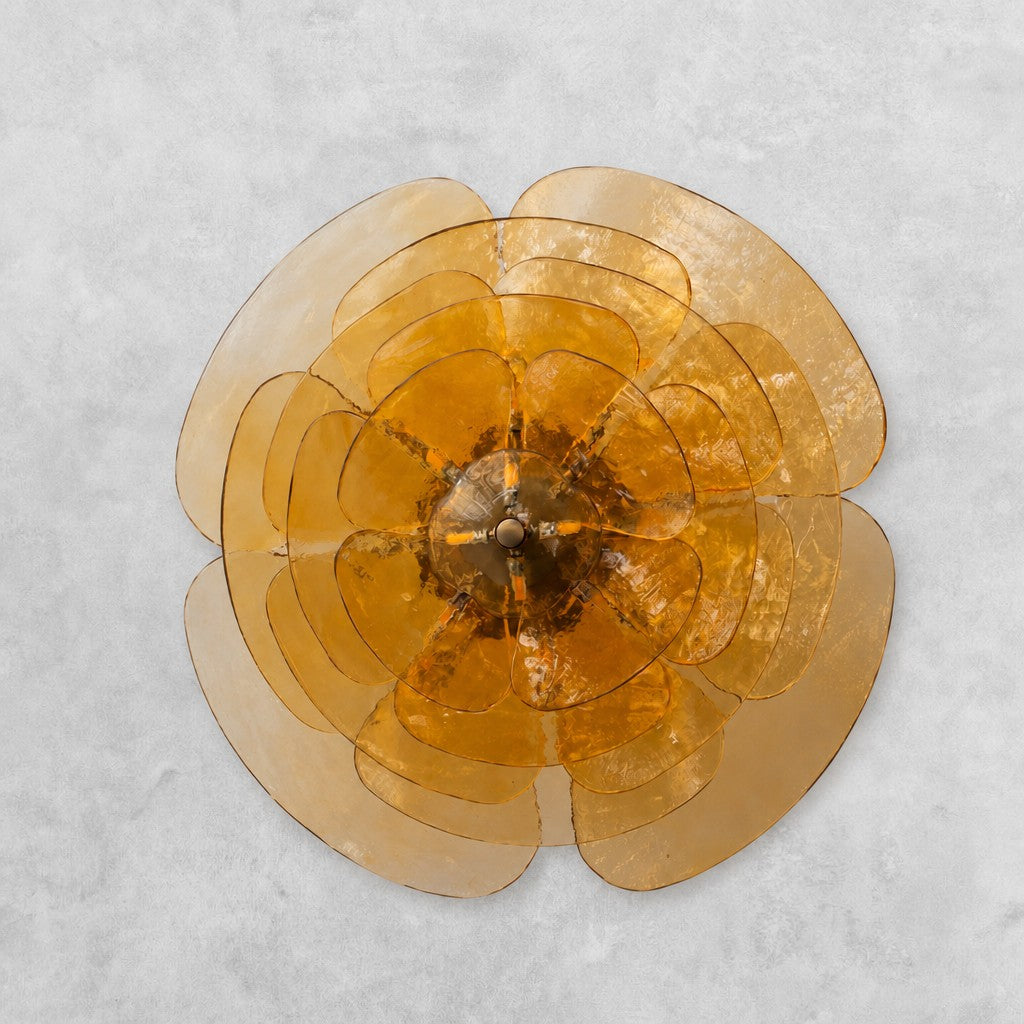 Petal Cascade Murano Style Glass Chandelier