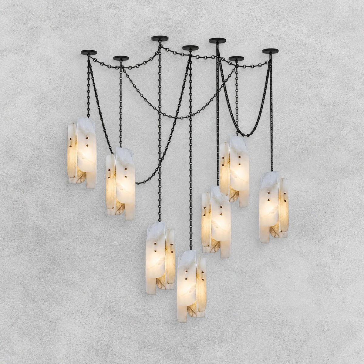 Cascading Chain Cluster Chandelier