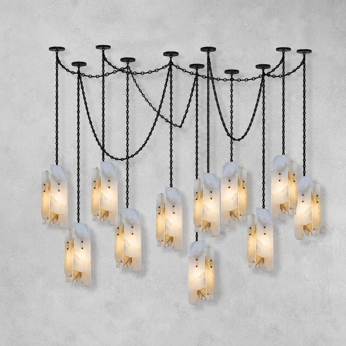 Cascading Chain Cluster Chandelier