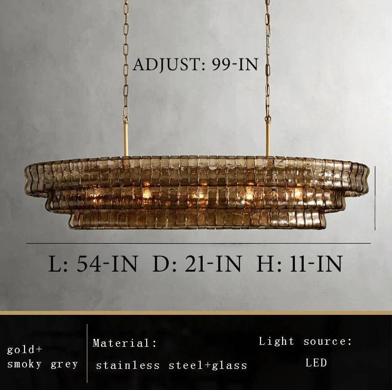 Ghiaccio Oval Chandelier