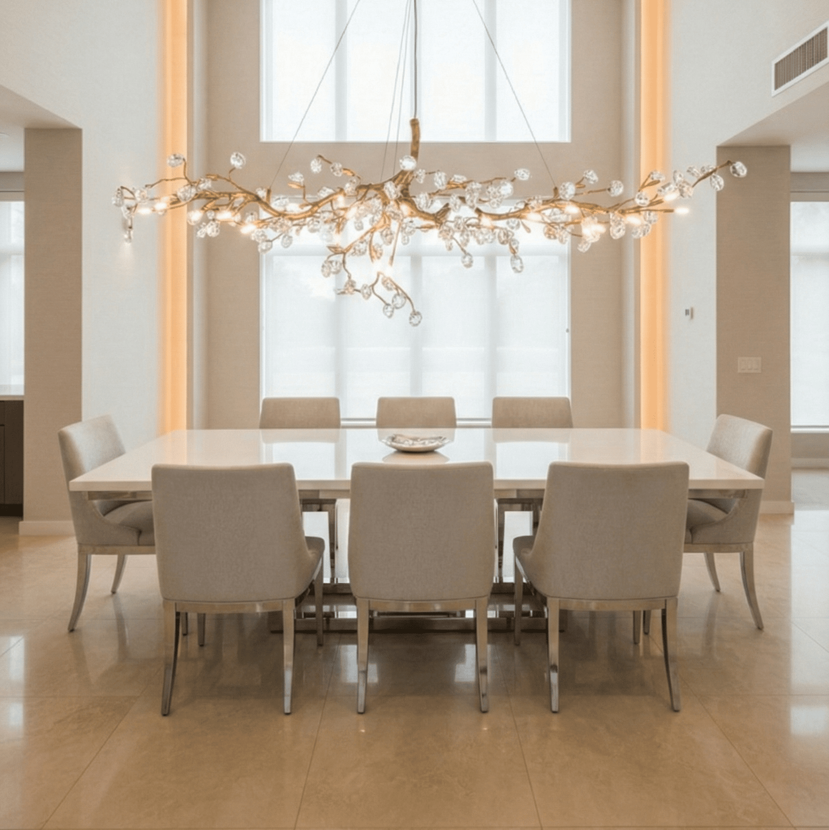 Cherry Blossom Branch Tree Chandelier - 49" LengthDark CopperTrivellolab