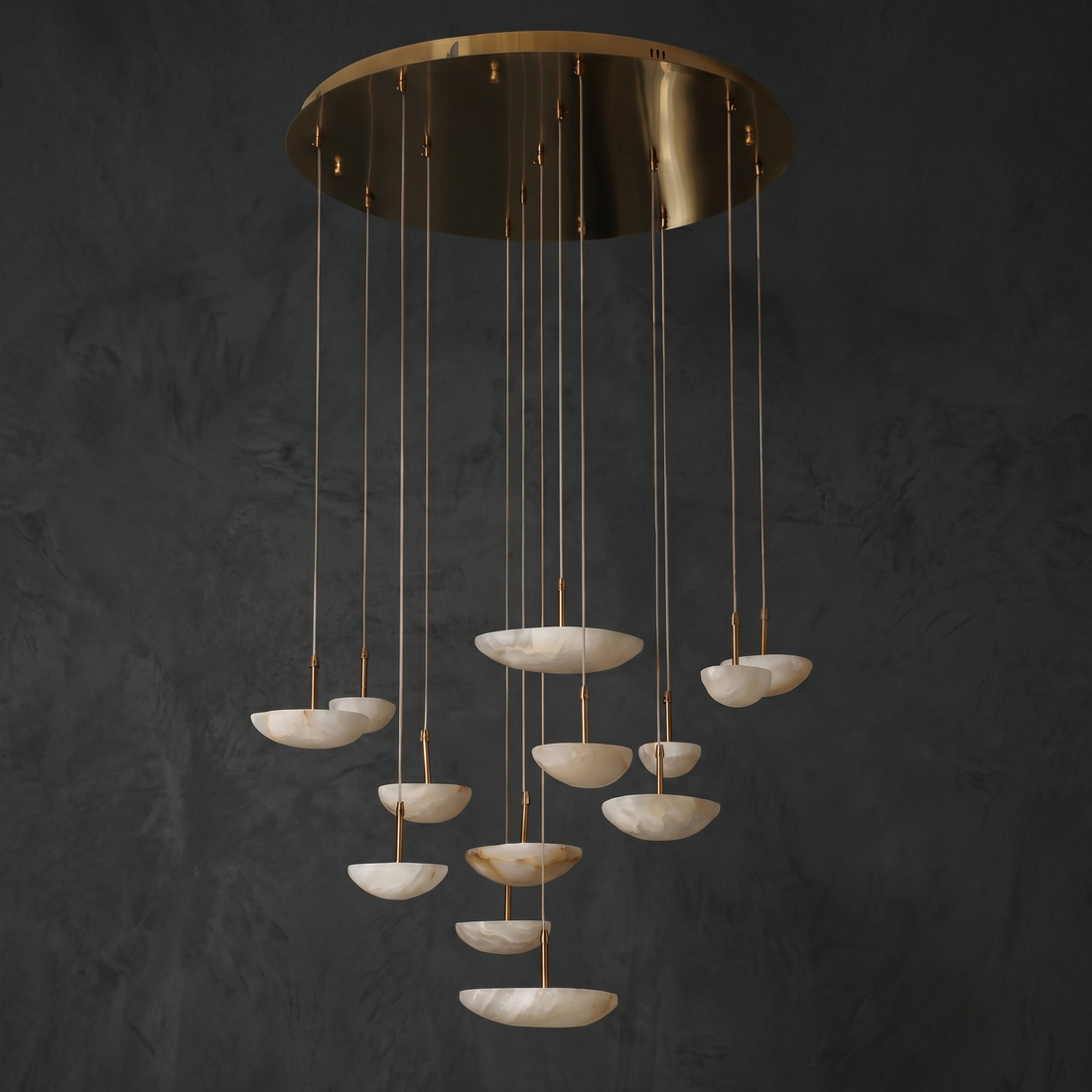 Alabaster Pendant Light Fixtures in polished