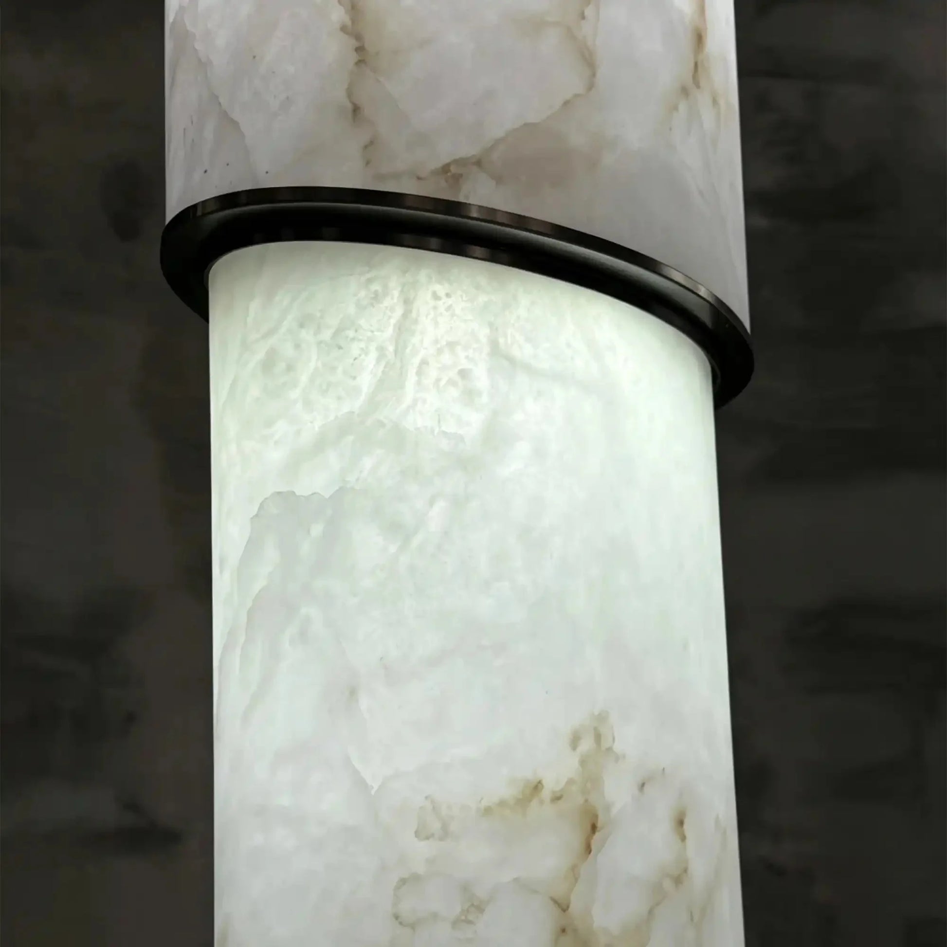 Contemporary Layered Oval Alabaster Column Pendant - 5 Layers/D13"*H55.91"(D33cm*H142cm)Warm Light 3000KTrivellolab