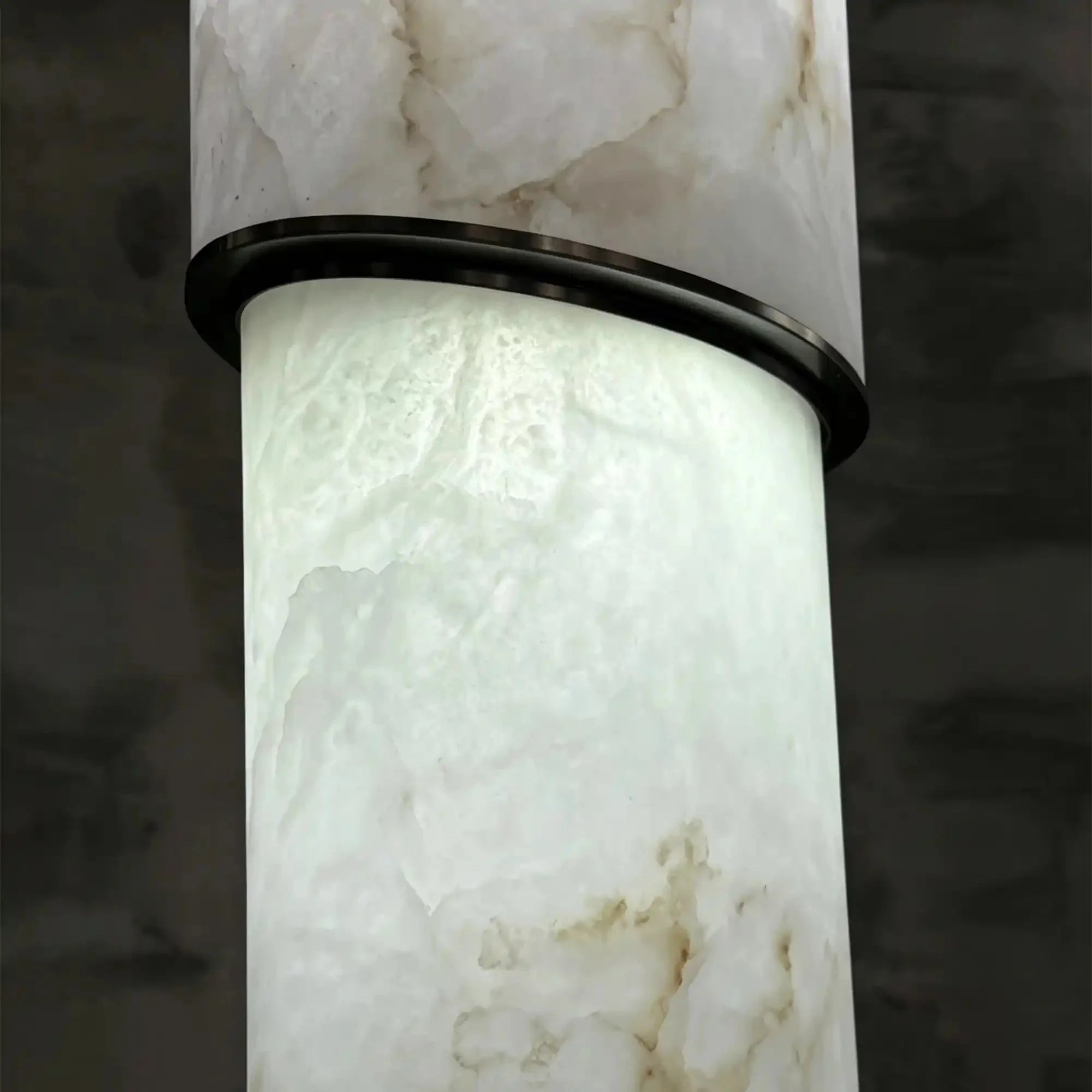 Contemporary Layered Oval Alabaster Column Pendant - 5 Layers/D13"*H55.91"(D33cm*H142cm)Warm Light 3000KTrivellolab