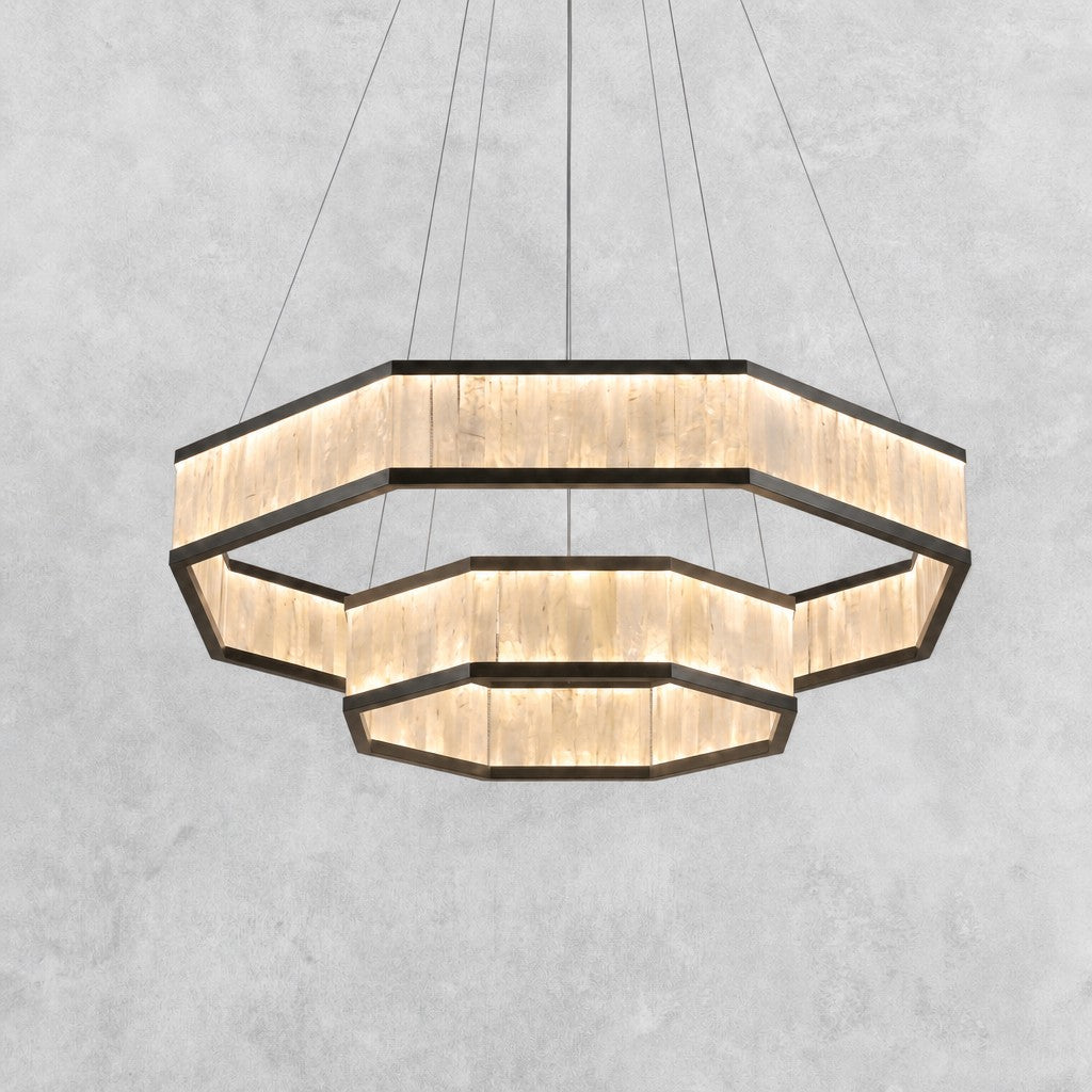Crystara Modern Moroccan Stone Chandelier